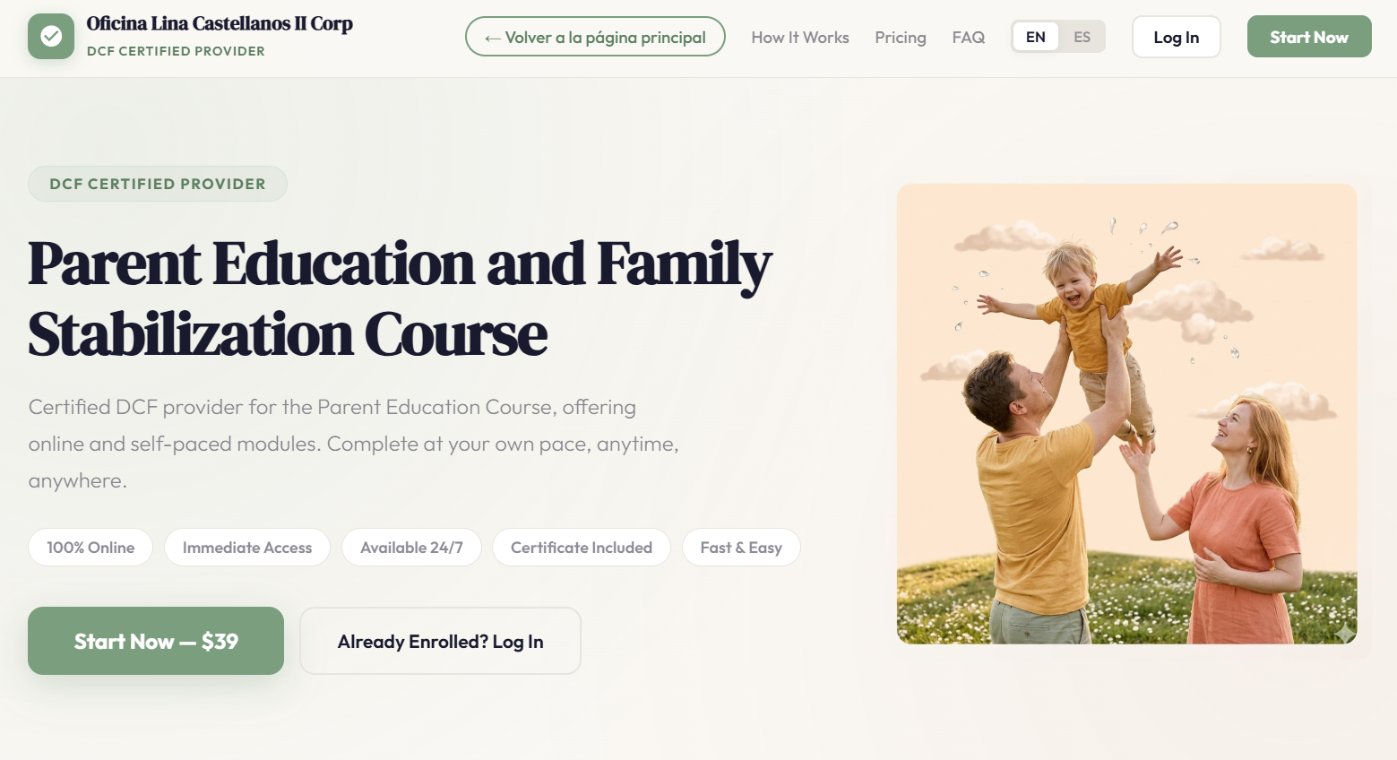 Curso de Educación para Padres y Estabilización Familiar